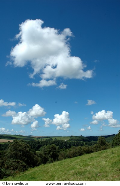 Blue sky: Ashwell, near Dolton, Devon, 30 July 2007