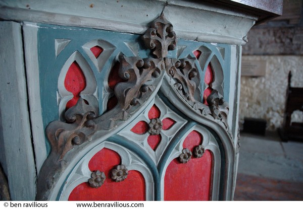 Carved wooden pulpit: All Saints Church, Highcross Street, Leicester, 09 September 2007